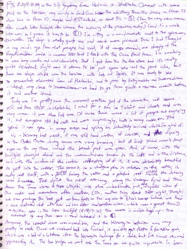 Small scan of nature journal page 8.