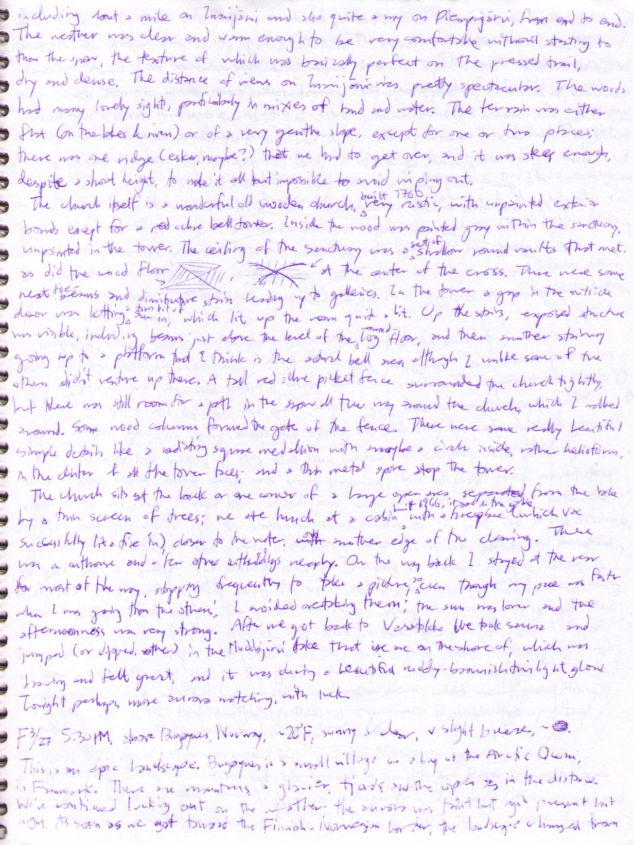 Large scan of nature journal page 6.