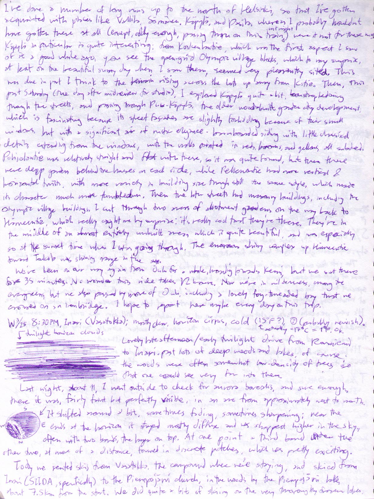 Large scan of nature journal page 5.