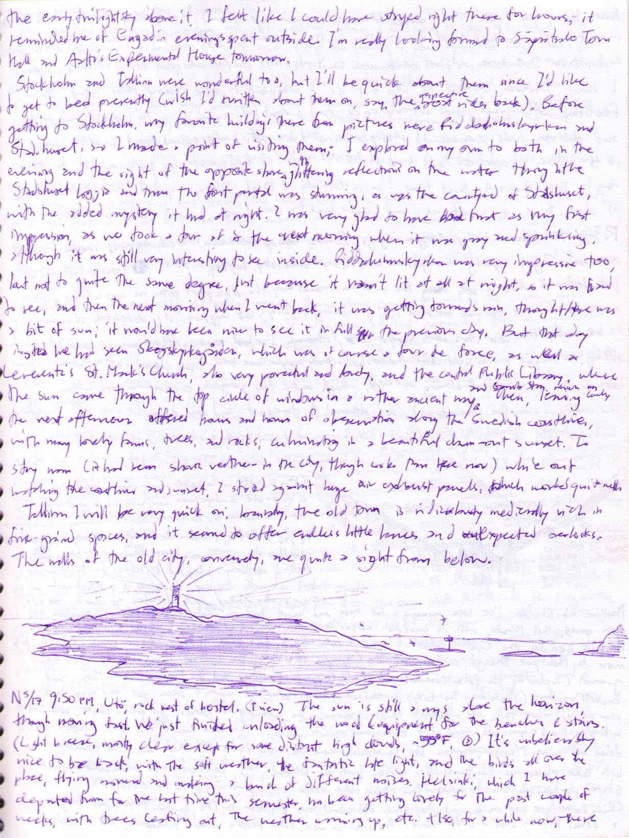 Large scan of nature journal page 10.