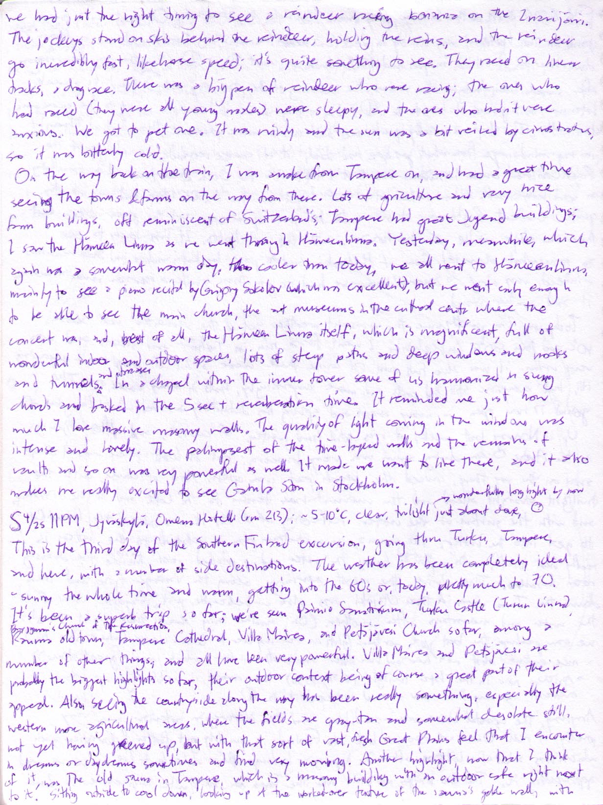 Large scan of nature journal page 9.