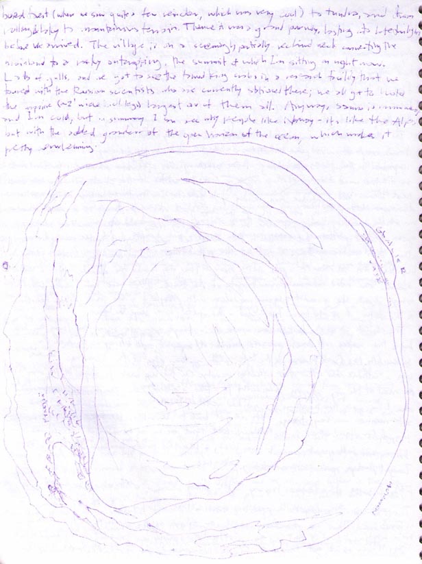 Small scan of nature journal page 7.