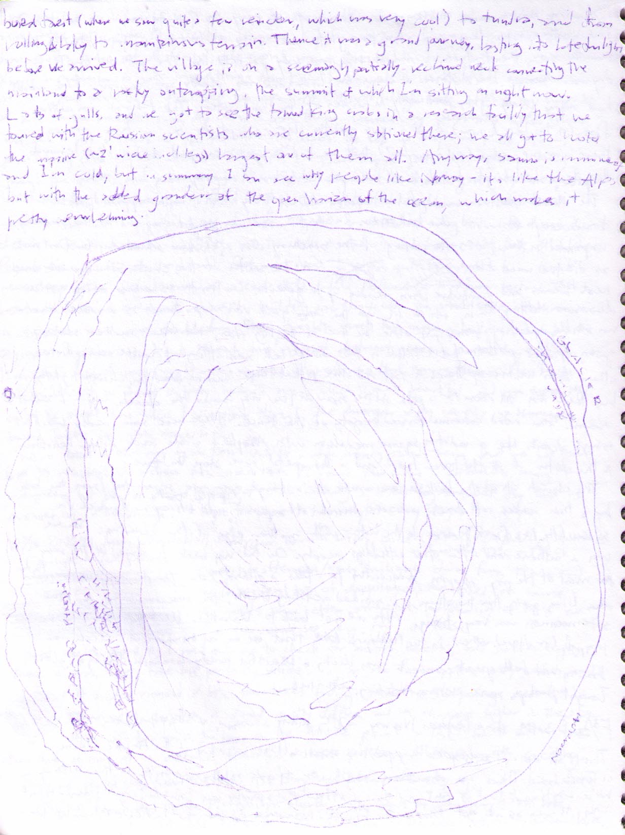 Large scan of nature journal page 7.