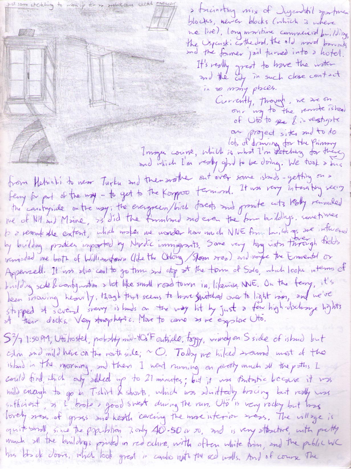Large scan of nature journal page 2.