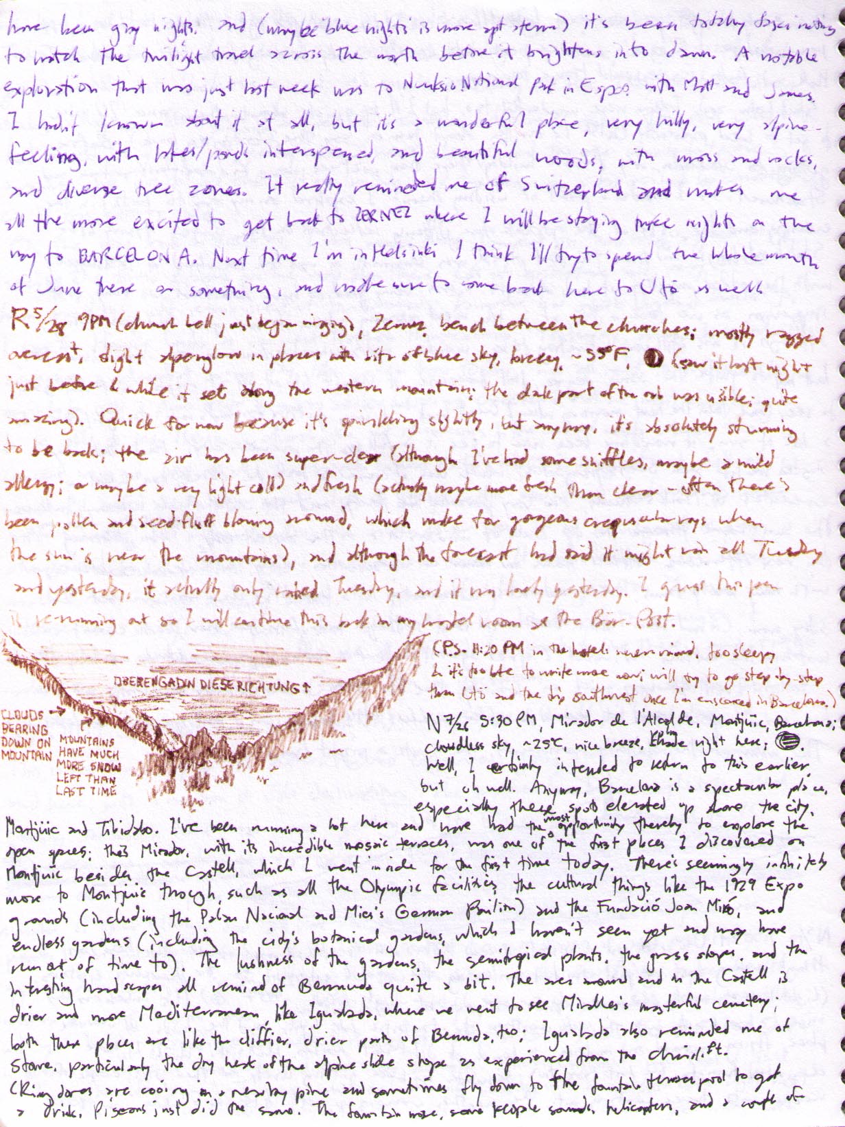 Large scan of nature journal page 11.